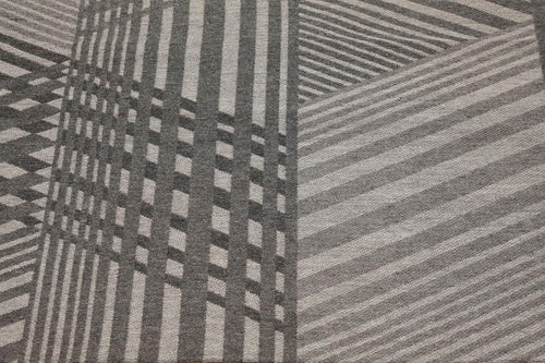 5'4" x 7'8" Hand Woven 100% Wool Flatweave Area Rug Contemporary Gray