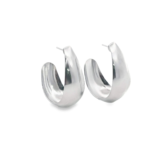 Oval Flat Minimalist Hoops (L478)