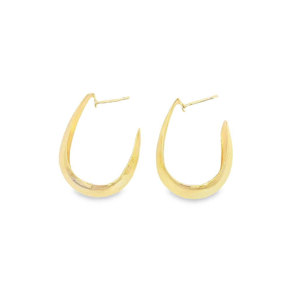 Oval Flat Minimalist Hoops (L478)
