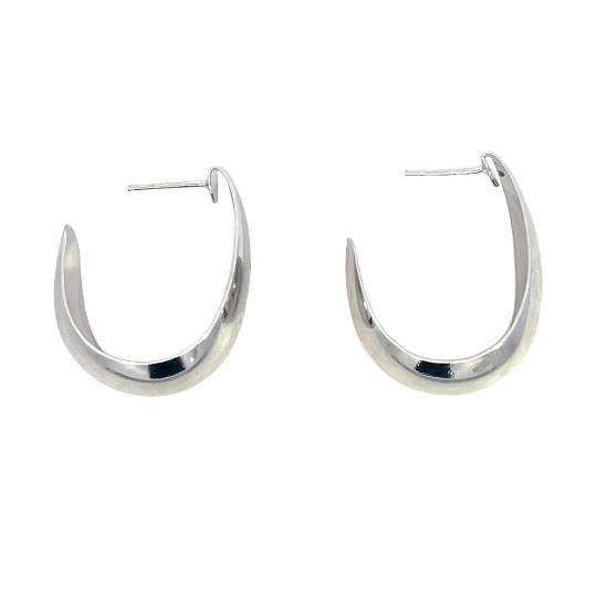 Oval Flat Minimalist Hoops (L478)