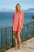 Front Pleated Shirt Dress