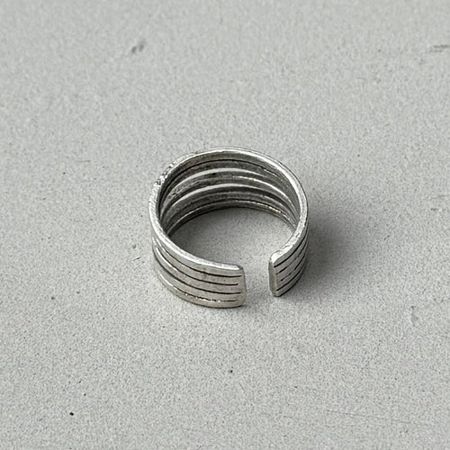 5 Lines Silver Ring-1